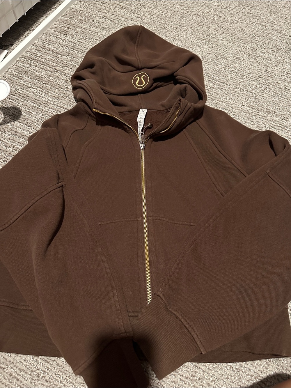 Lululemon Brown Scuba with Metallic detail